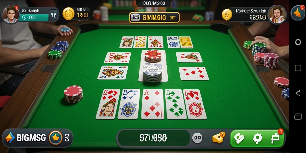 Screenshot gameplay gaple yang seru dan menarik di BIGMSG.