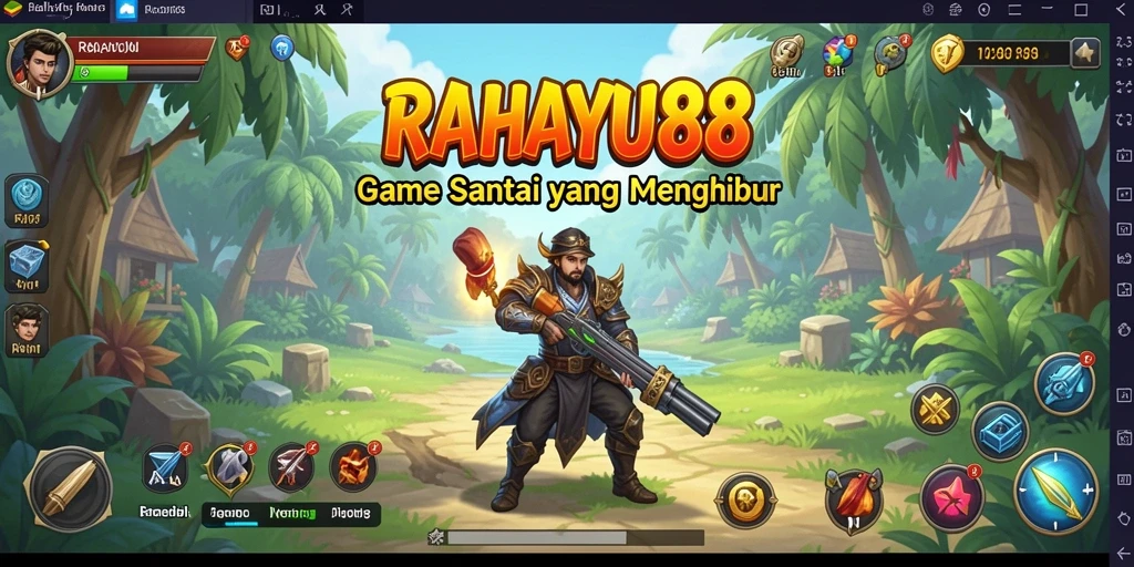 Tampilan gameplay RAHAYU88 yang seru dan penuh warna.