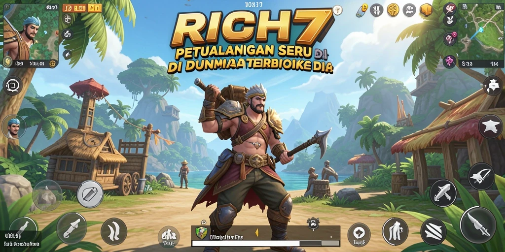 Screenshot menampilkan aksi seru RICH7 di dunia terbuka.