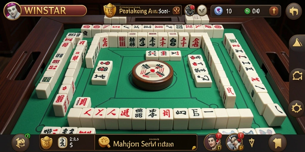 Tampilan gameplay menarik dari <strong>WINSTAR</strong> saat mencocokkan ubin Mahjong.